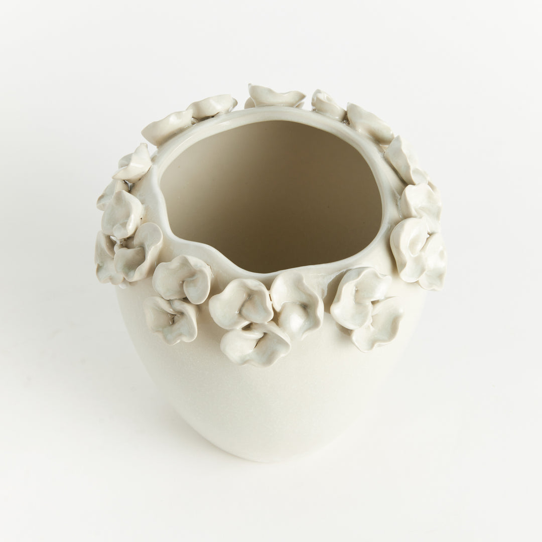 PETITE FLEUR VASE TALL - White