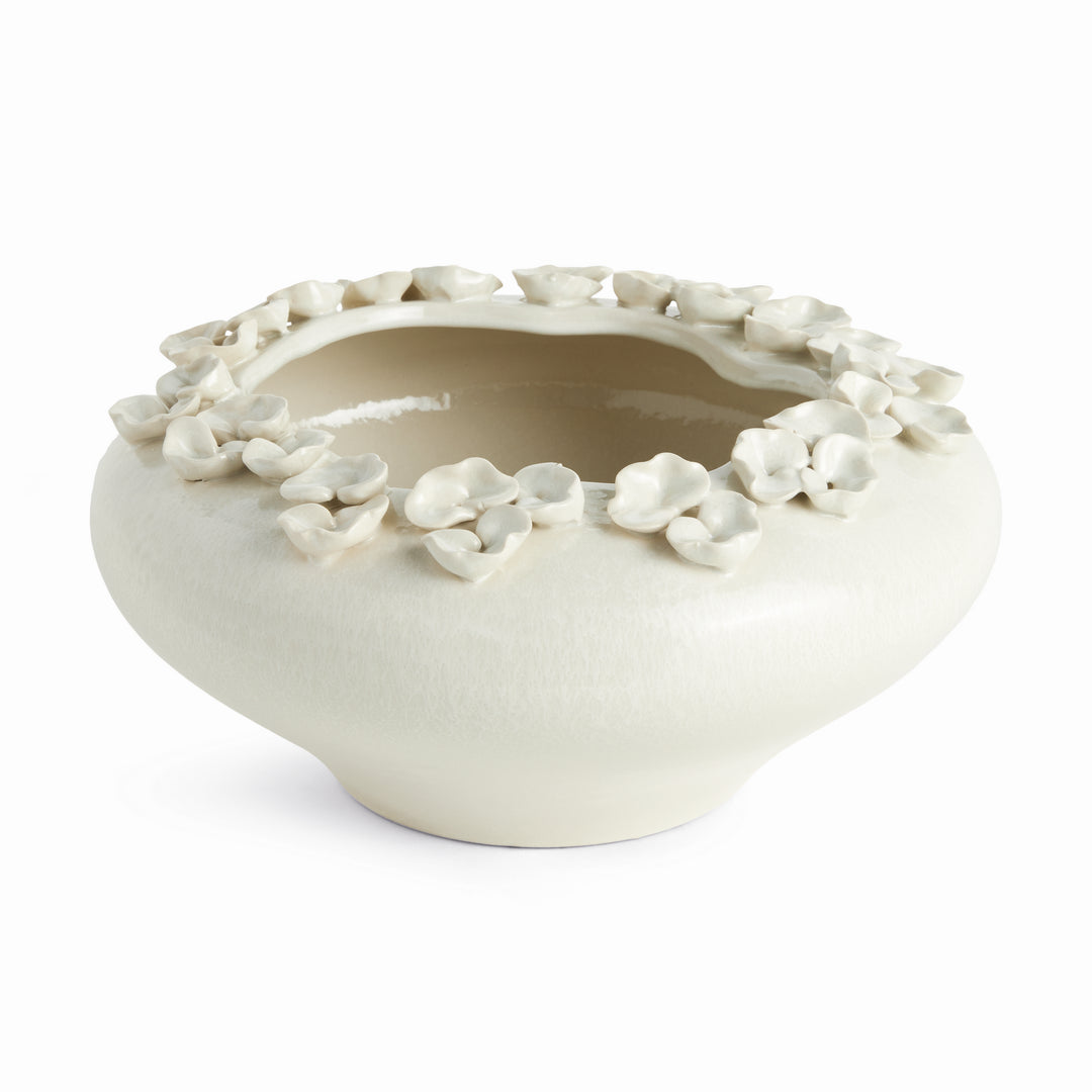 PETITE FLEUR DECORATIVE BOWL - White