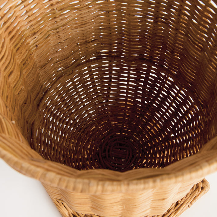 CHESAPEAKE RATTAN FOOTED URN NARROW - Natural