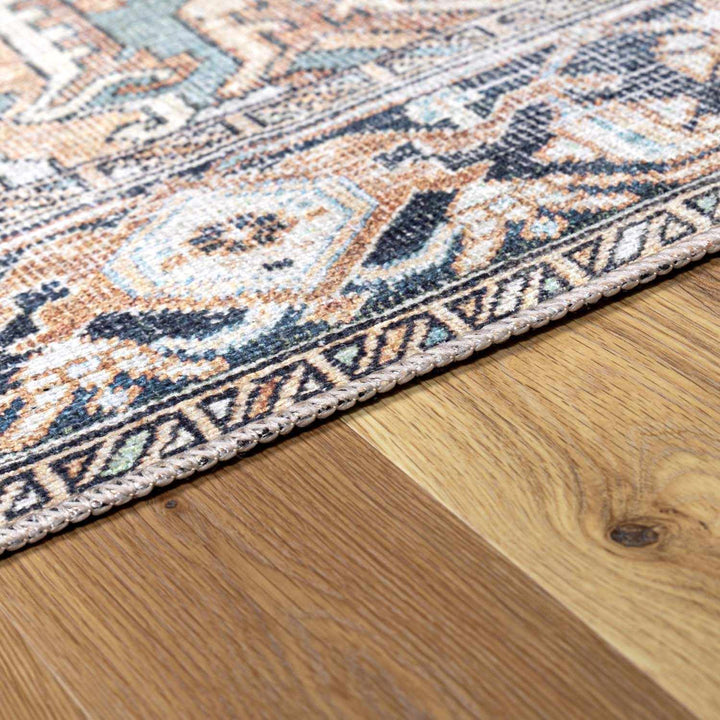 Green Nisa Tumble Dry Washable Rug