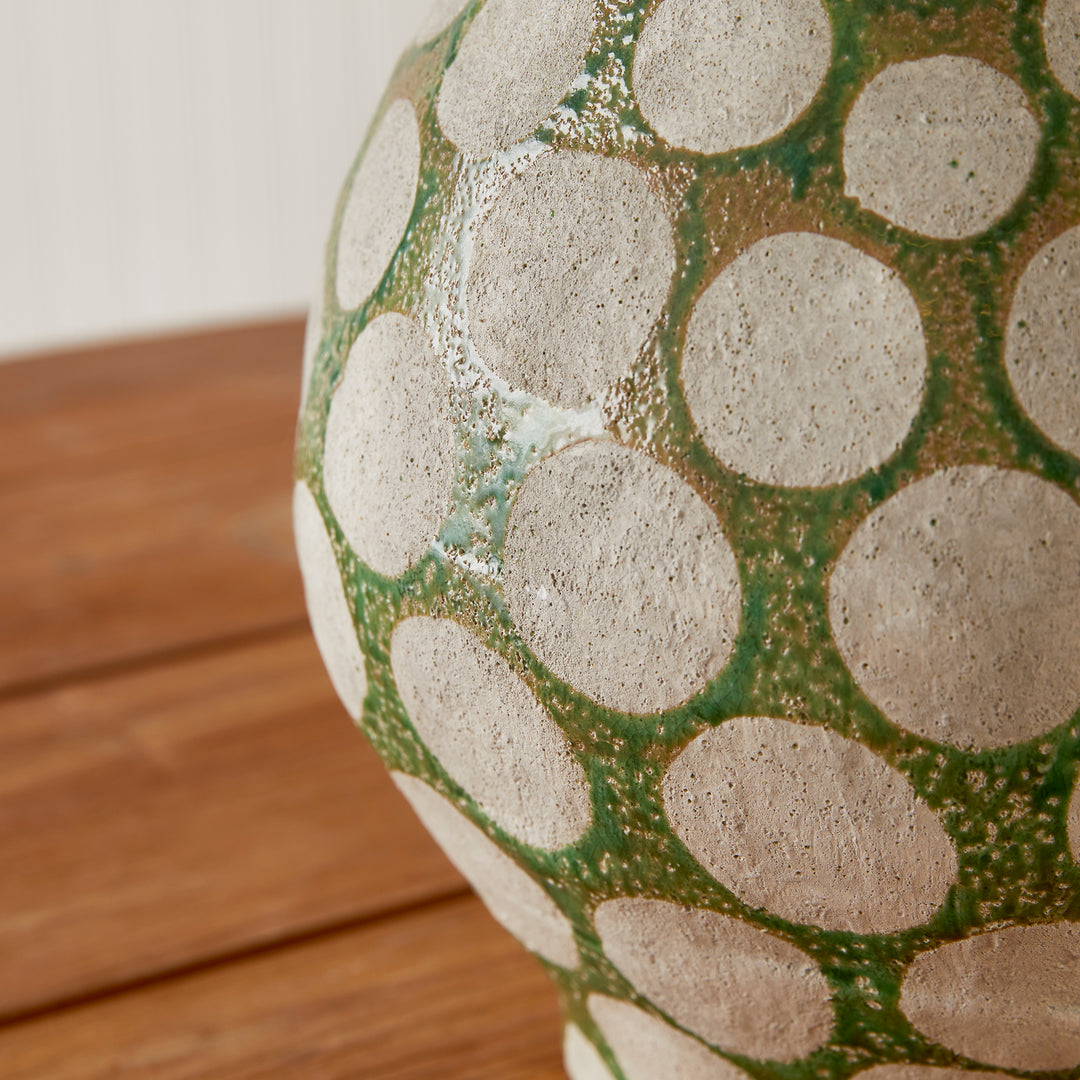 KILEY VASE LARGE - Green / Light Gray