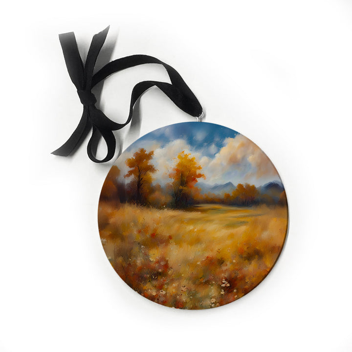 Autumn Field With Trees Ornament