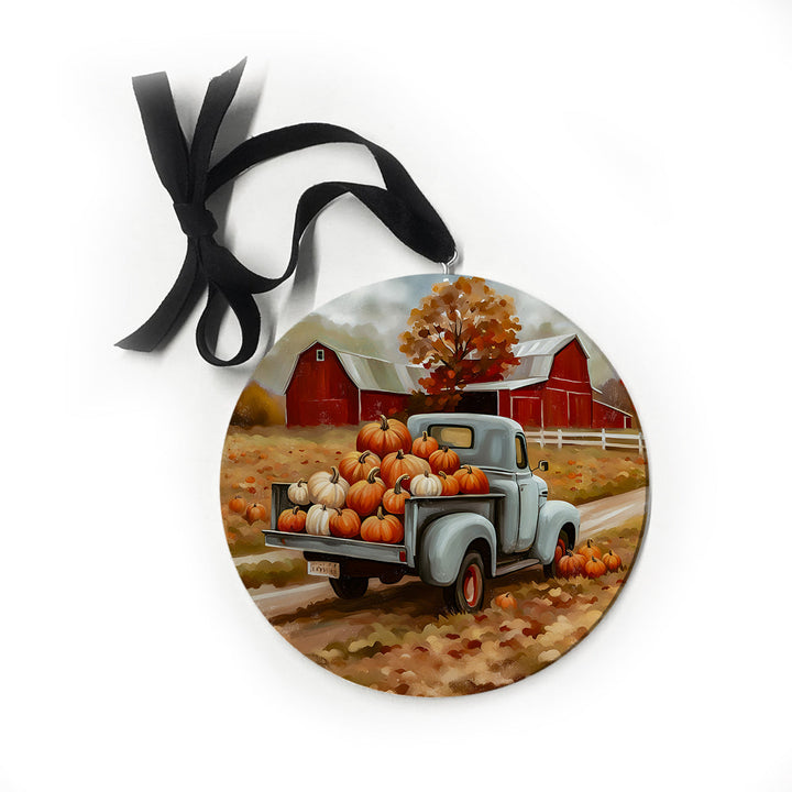 Pumpkin Harvest Truck Ornament