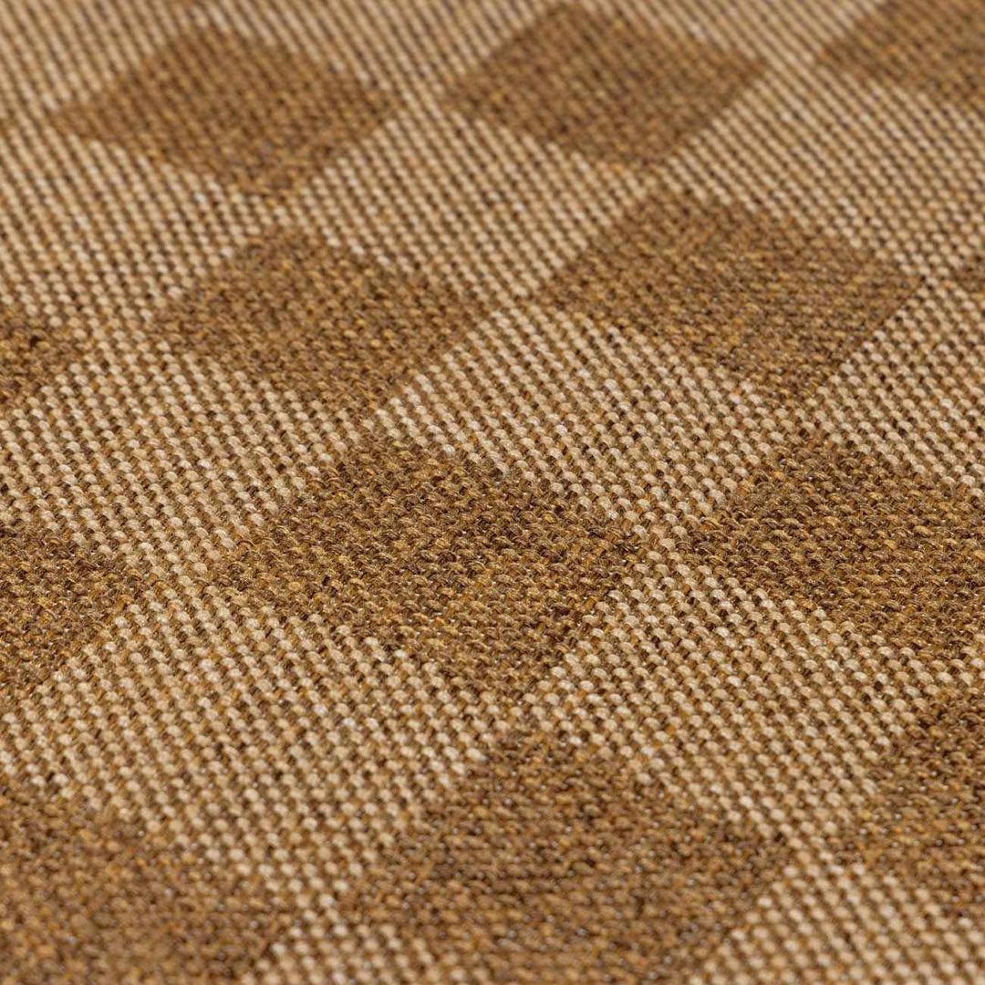 Kuval Checkered Brown Rug