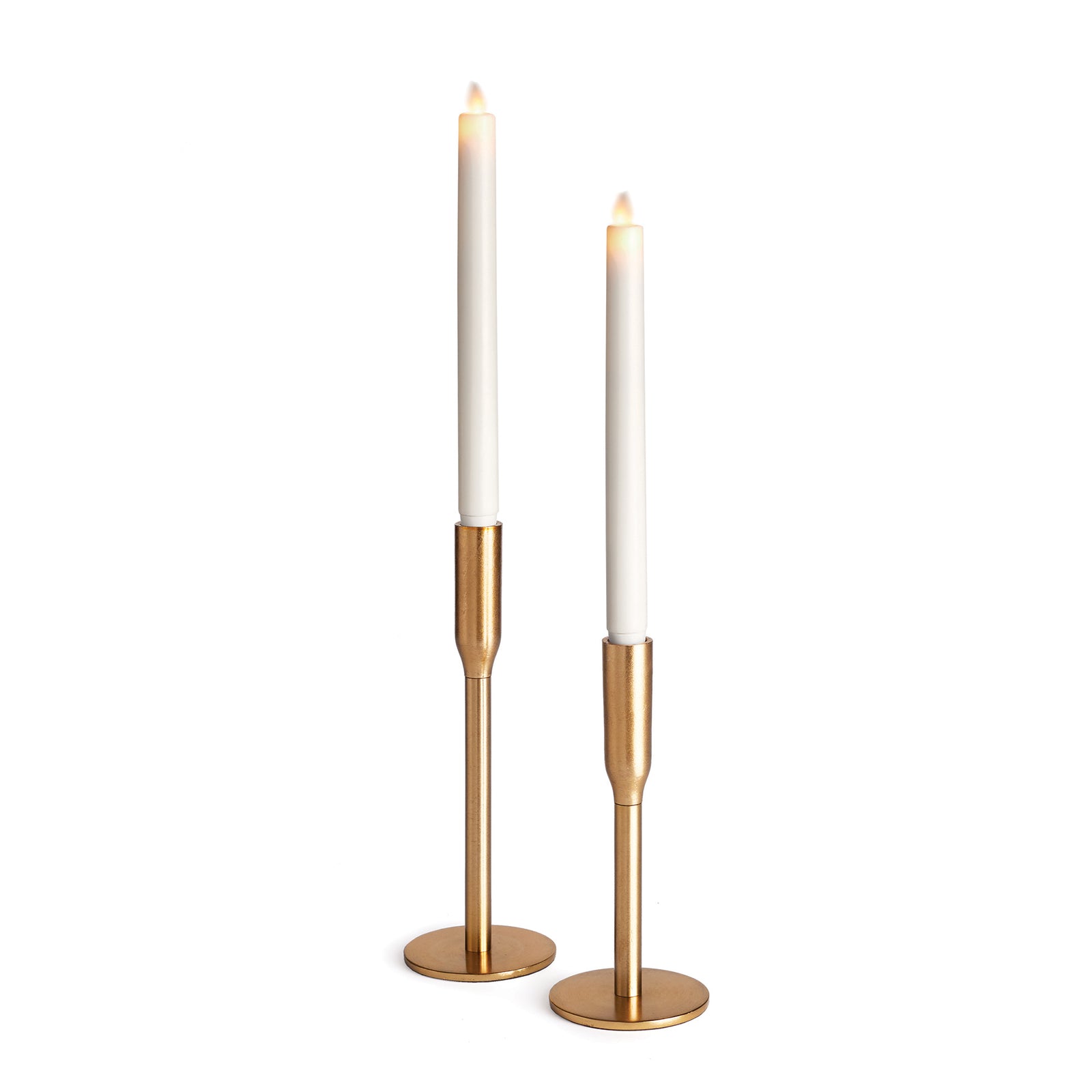 KILLIAN TAPER HOLDERS, SET OF 2 - Antique Brass