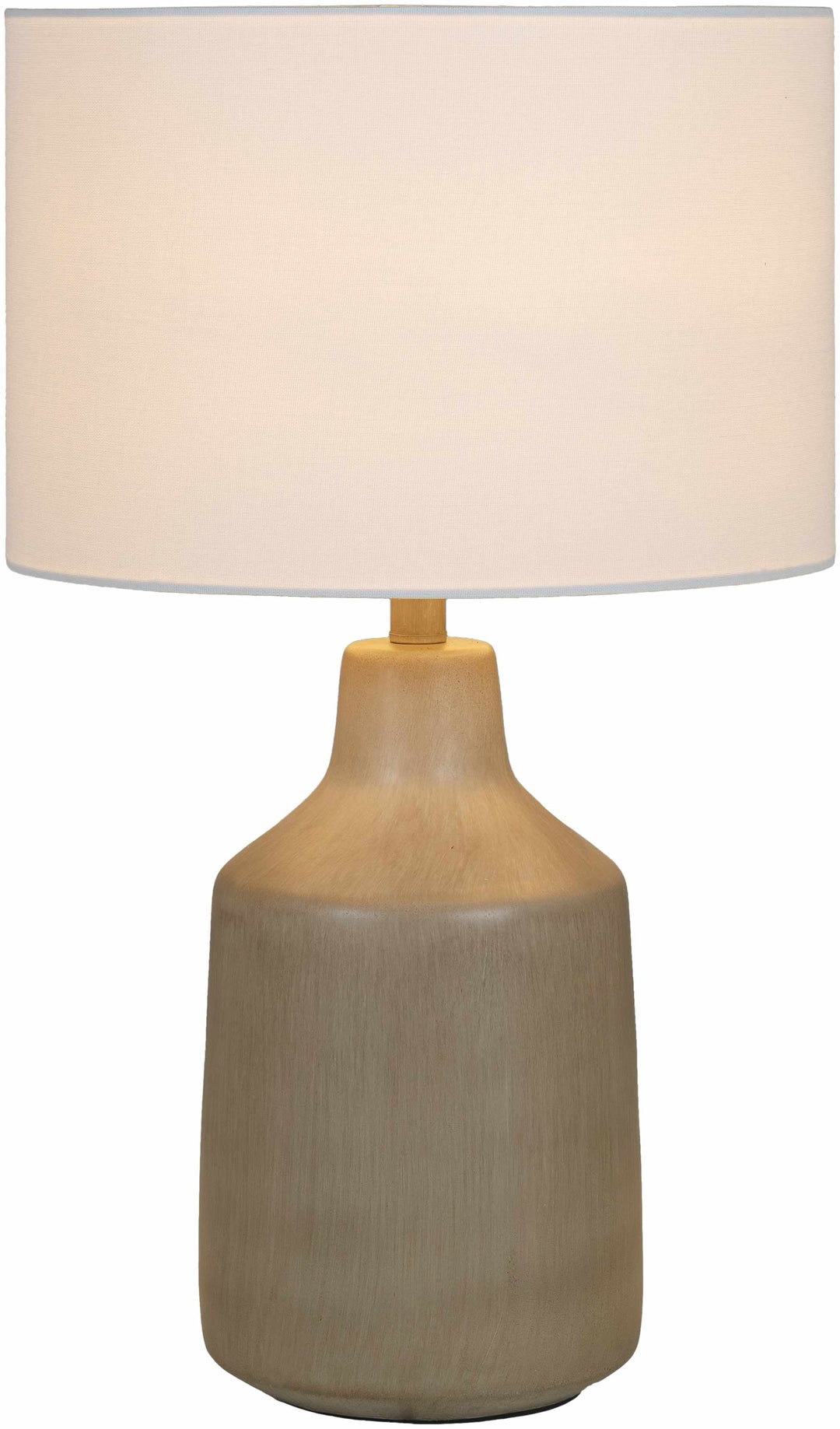 Table lamp with beige ceramic base and white shade on a white background

Quezon Beige Resin Table Lamp