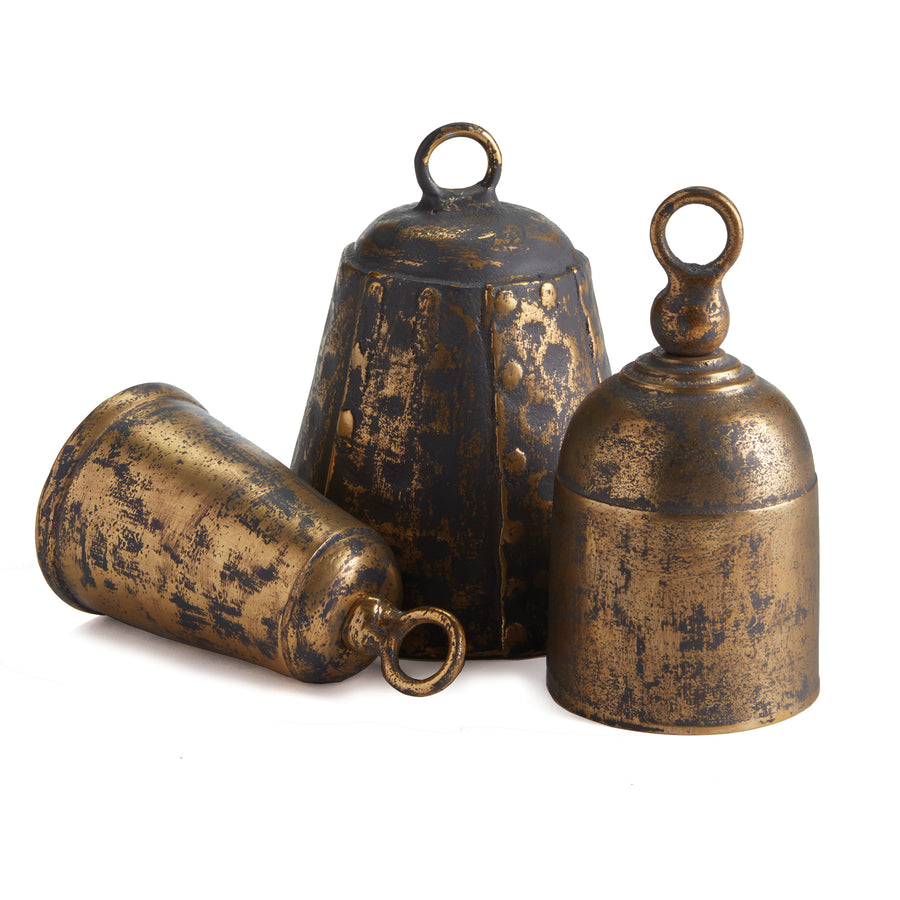 LA TAVERNA BELLS, SET OF 3 - Antique Brass