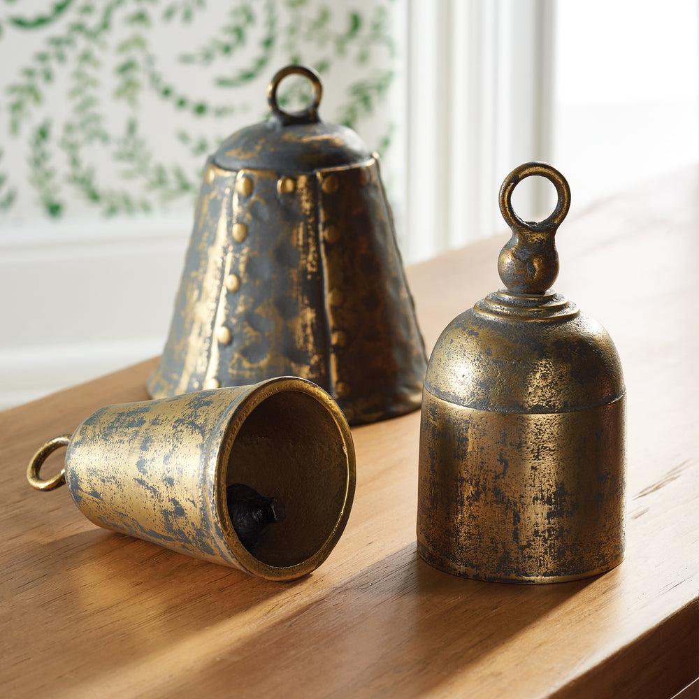 LA TAVERNA BELLS, SET OF 3 - Antique Brass