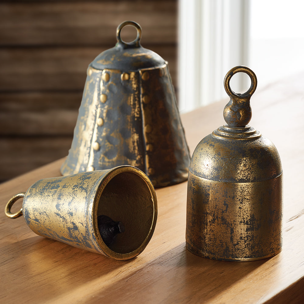 LA TAVERNA BELLS, SET OF 3 - Antique Brass