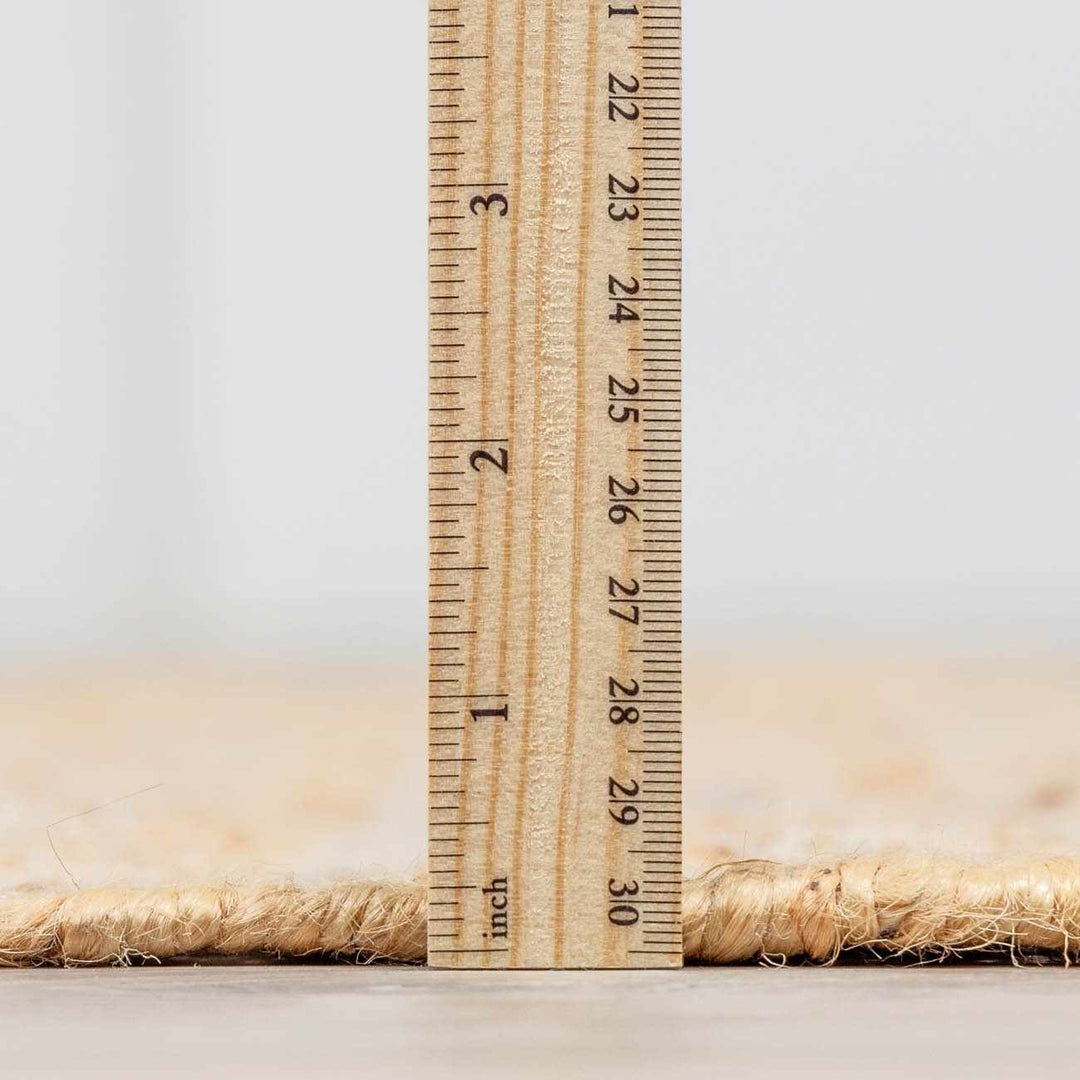 Rice Handcrafted Fringed Jute Carpet