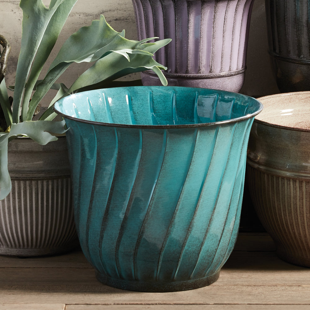 LEILANI POTS, SET OF 3 -  Teal