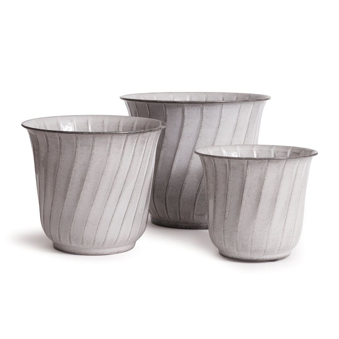 LEILANI POTS, SET OF 3 - Dove