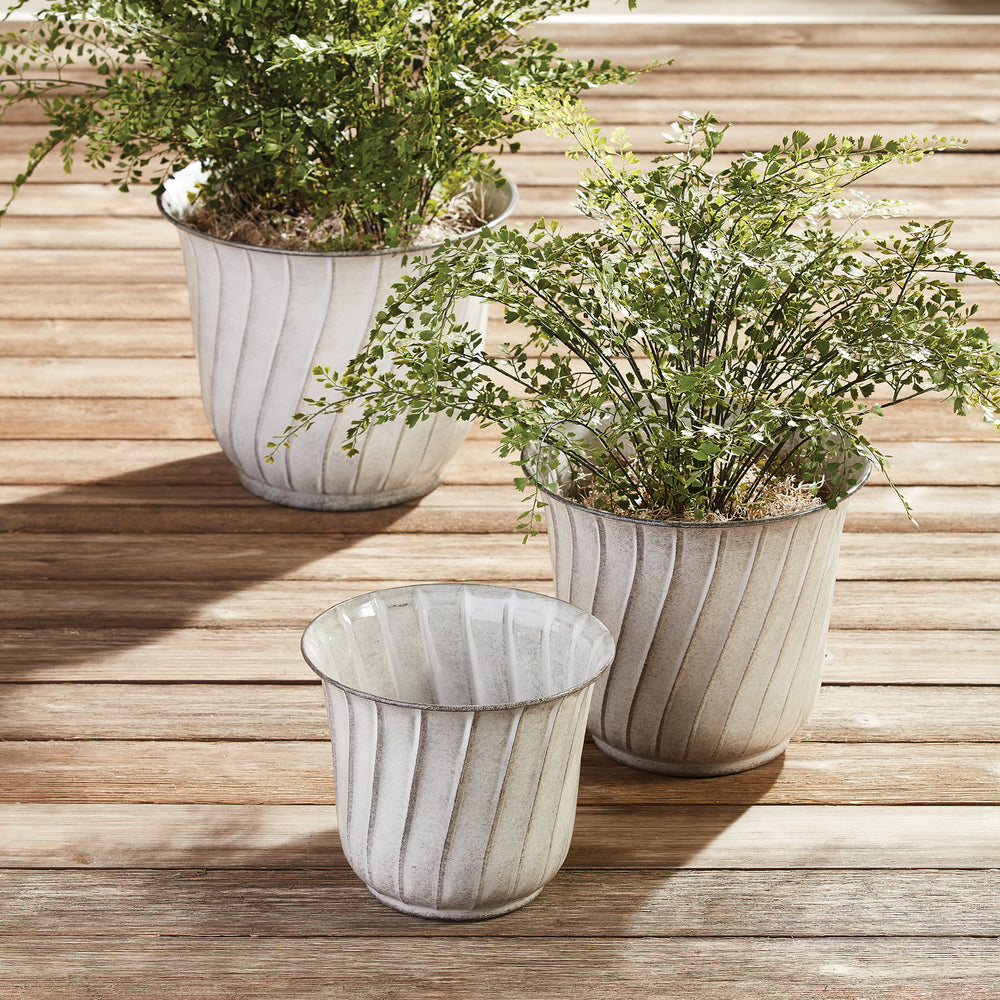 LEILANI POTS, SET OF 3 - Dove