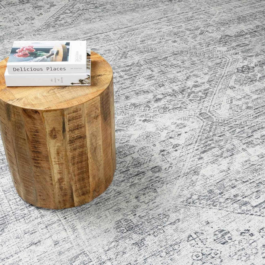 Barny Gray Blue Washable Rug