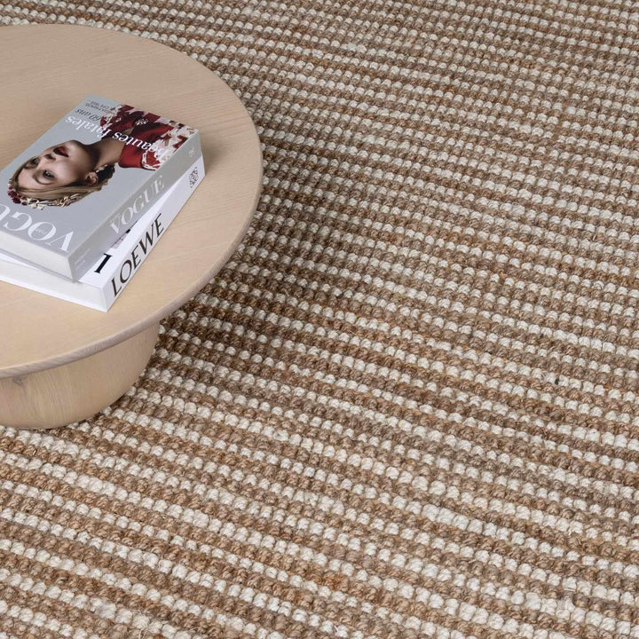 Ambel Tan&Brown Jute Rug