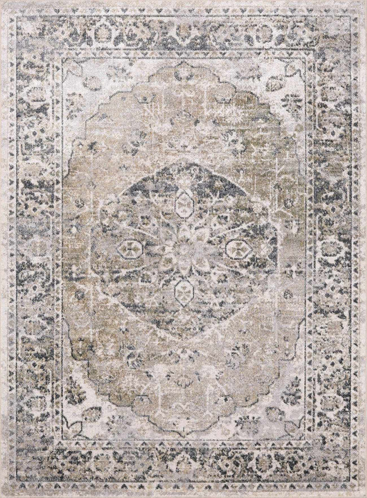 Rudo Beige Flat Pile Washable Rug