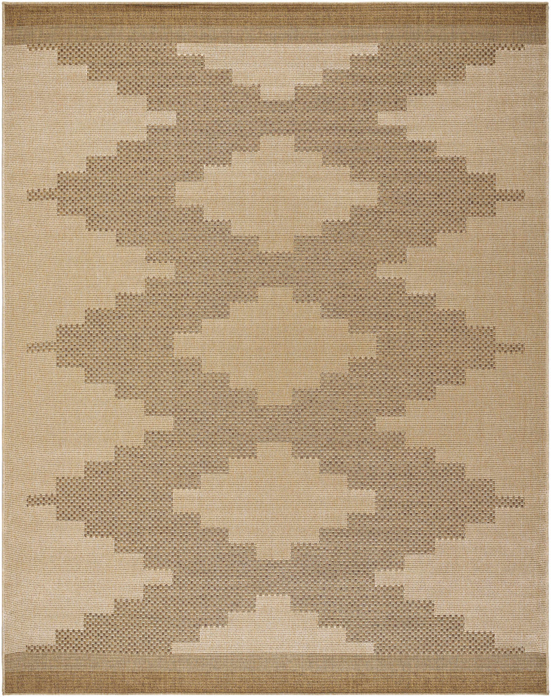Beige and brown patterned rug with geometric design

Colum Flatweave Faux Jute Rug