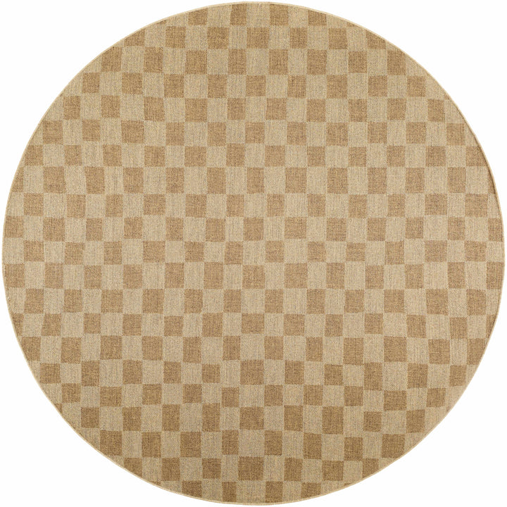 Kuval Checkered Brown Rug