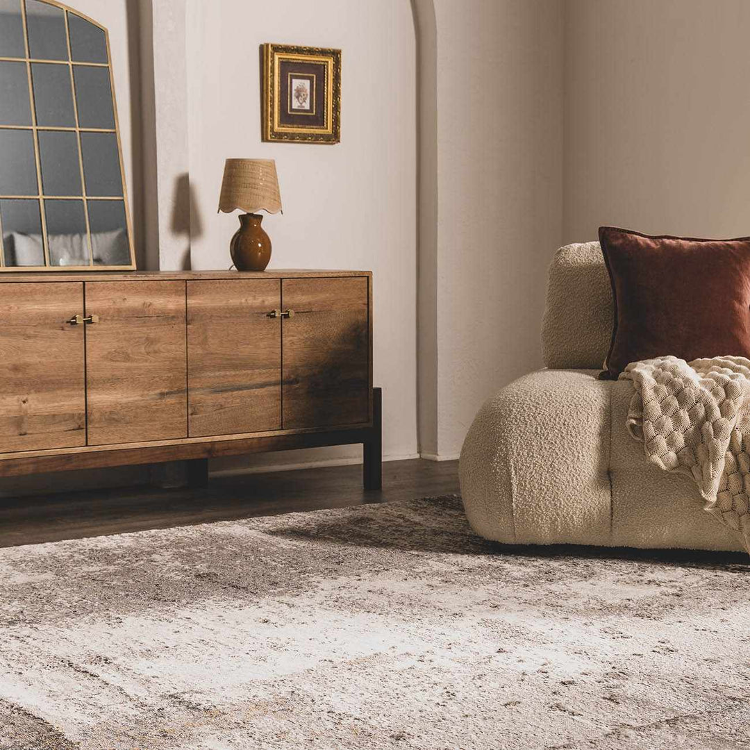 Duval Taupe Abstract Area Rug