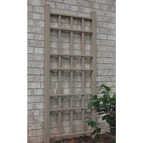 66-inch Outdoor Weather-Resistant Brown Vinyl Garden Trellis with