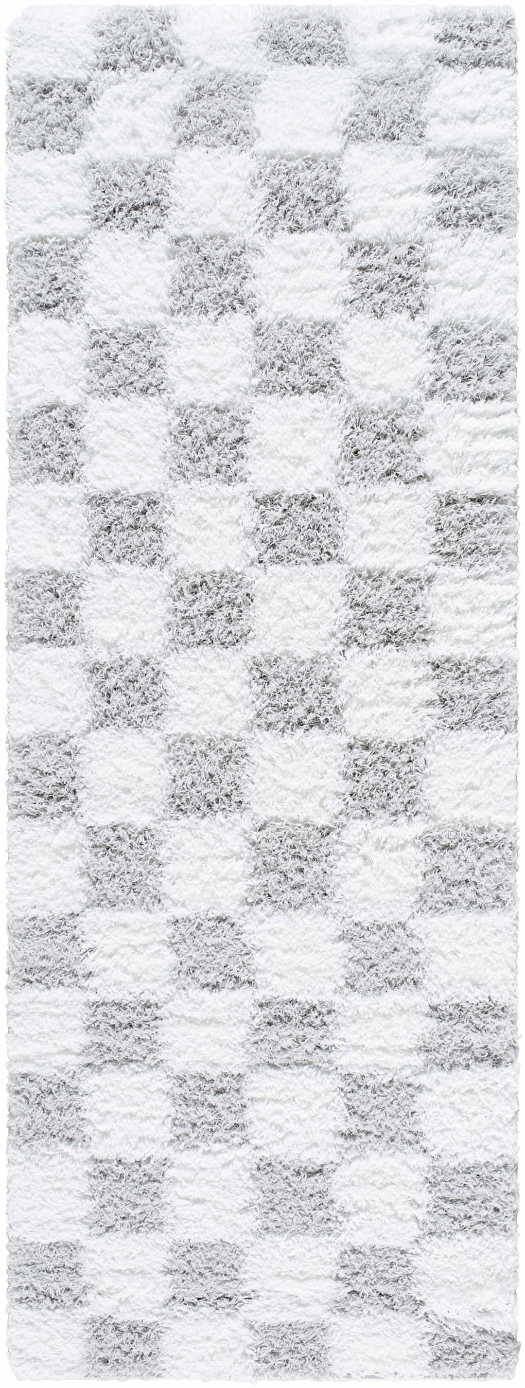 Atira Gray Checkered Area Rug