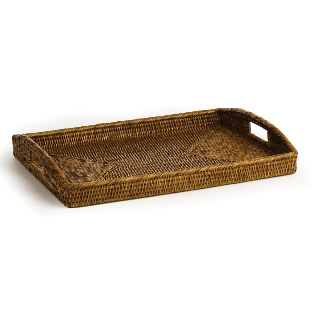 BURMA RATTAN MORNING TRAY 20" - Warm Brown