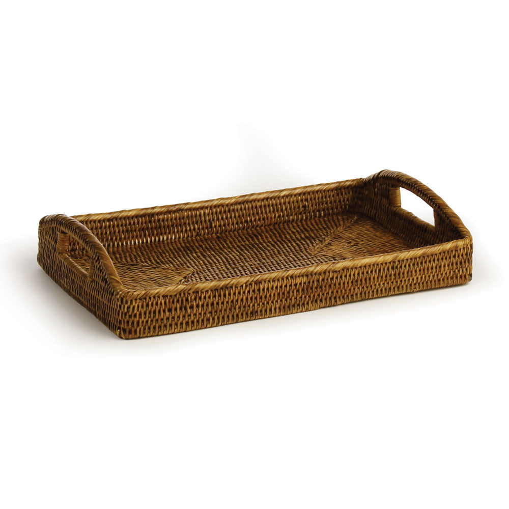 BURMA RATTAN MORNING TRAY 16" - Warm Brown