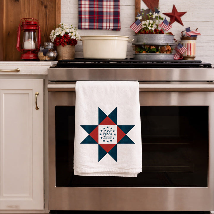 America 250 Heritage Navy Quilt Block Towel