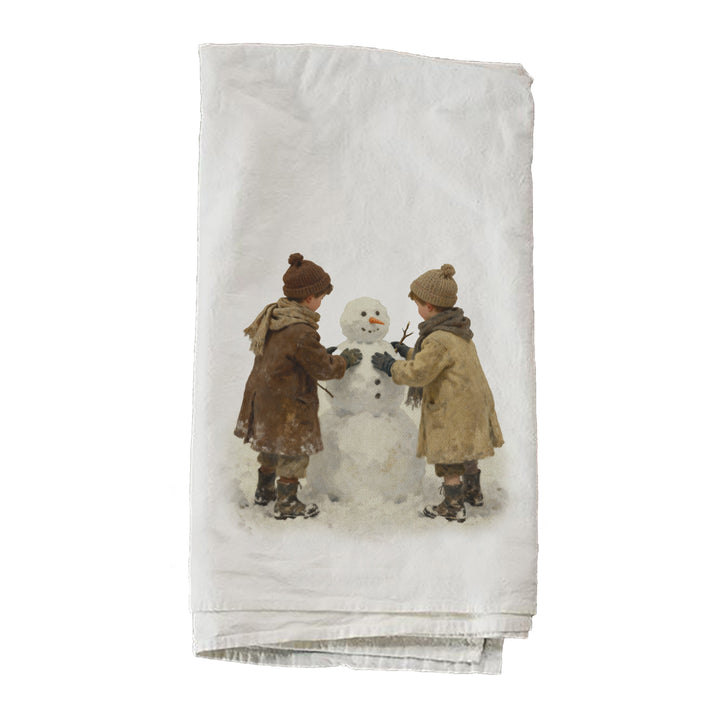 Building A Snowman Towel