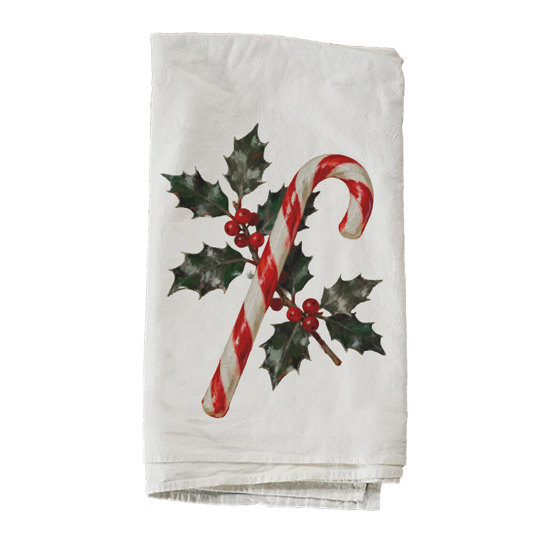 Candy Cane With Holly Towel