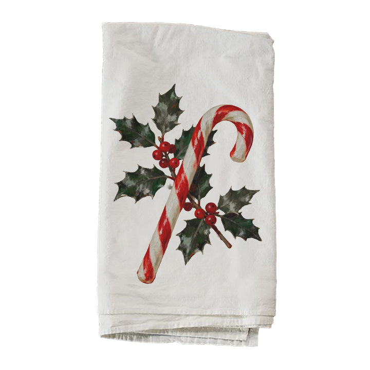 Candy Cane With Holly Towel