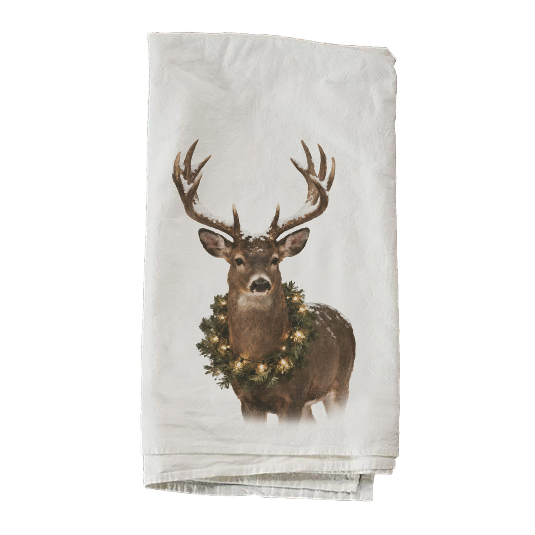 Deer With Wreath Towel