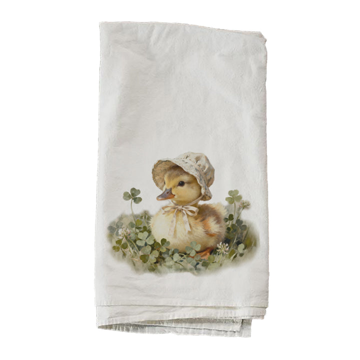 Duckling In Clovers Towel