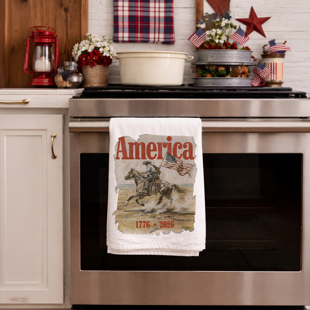 Heritage Cowboy Americana Art Towel