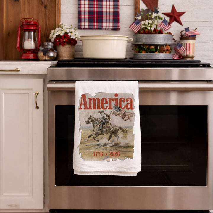 Heritage Cowboy Americana Art Towel