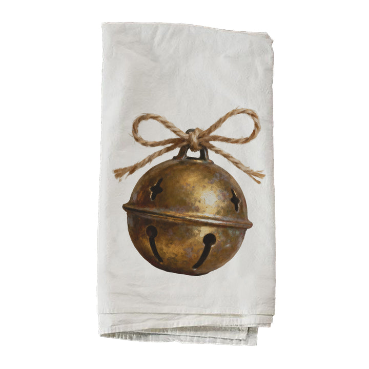 Round Gold Bell With Twine Towel