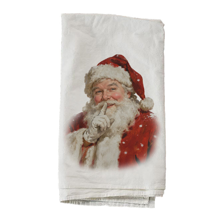 Santa Shh In Red Towel
