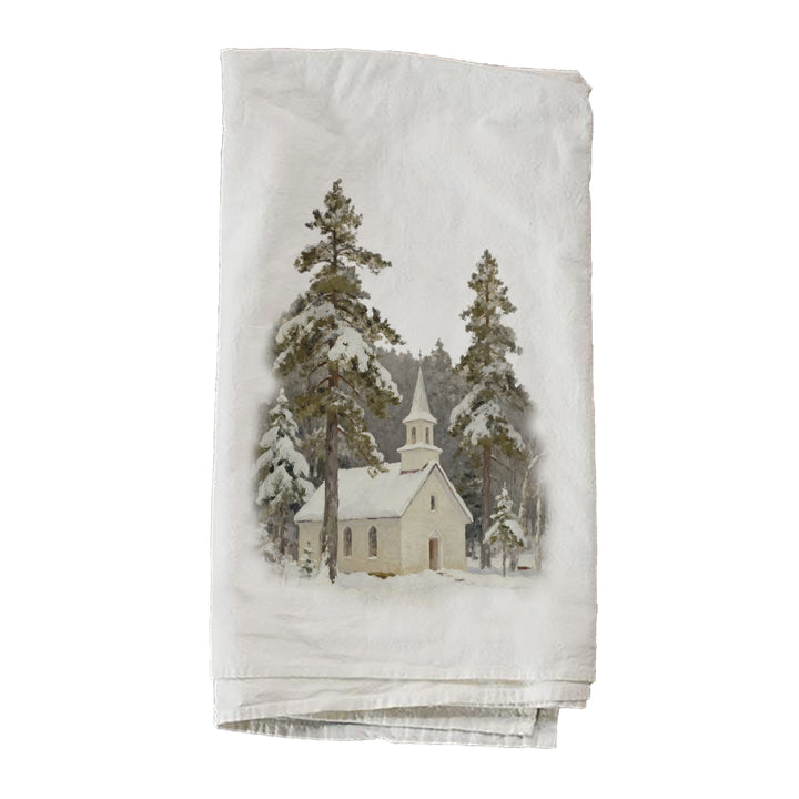 White Church In Pines Towel