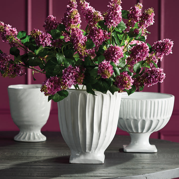 COLUMN FOOTED URN 13" - White