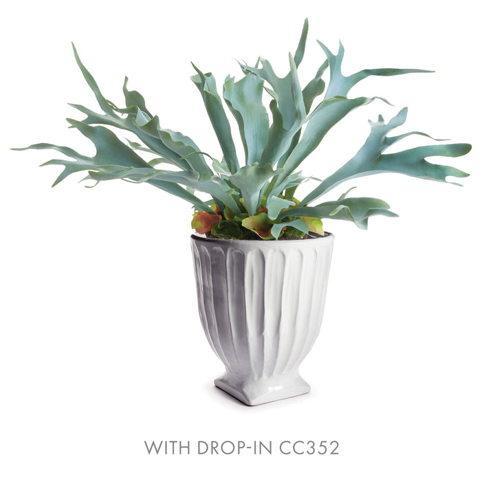 COLUMN FOOTED URN 13" - White