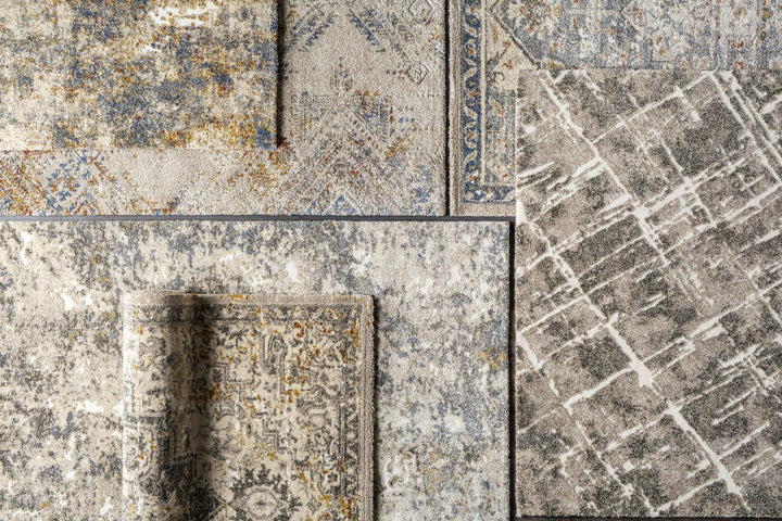 Close-up of patterned tiles in various shades of gray and brown.

Stockwell Thick Luxe Rug