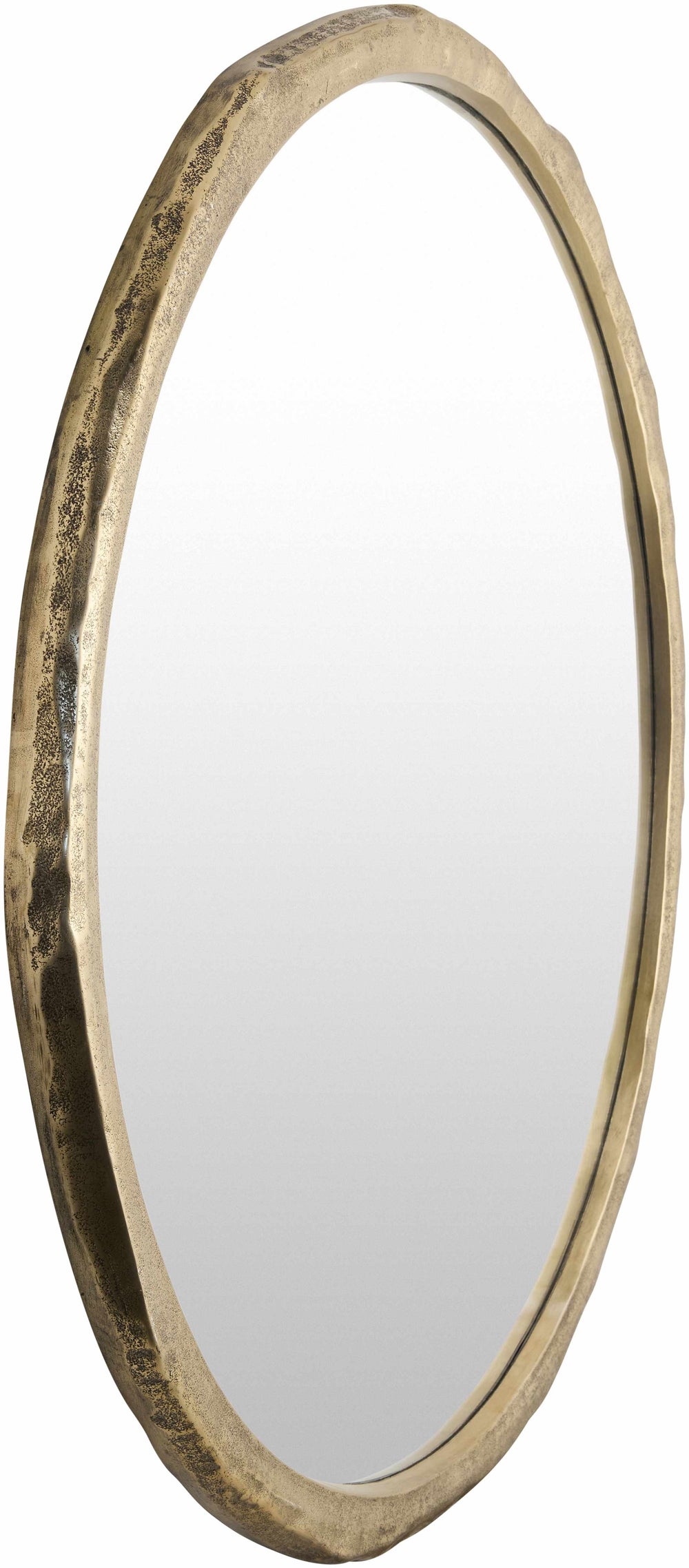 Round mirror with a gold frame on a white background

Vallelado Gold Accent Mirror