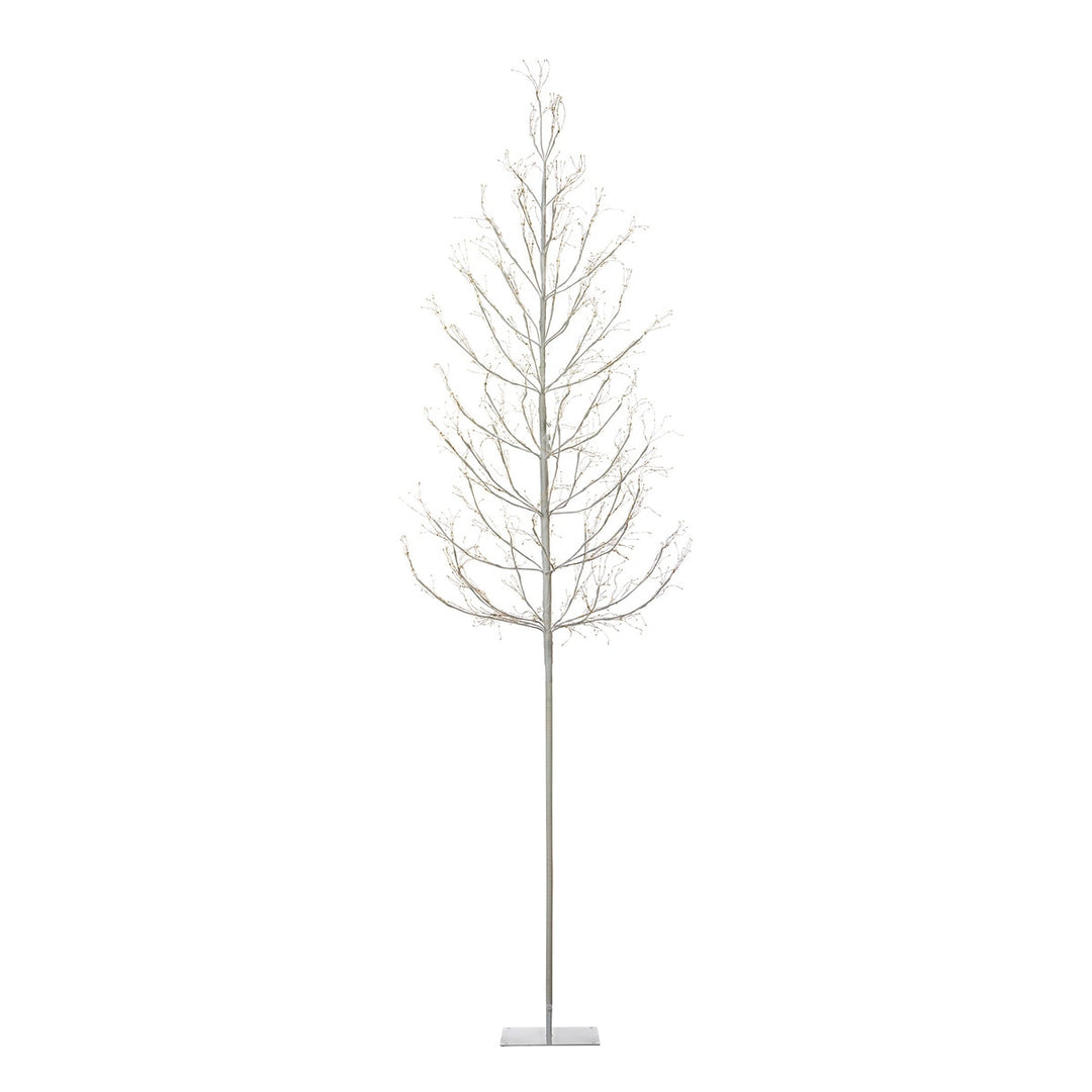 Winter White Adjustable Height LED Lighted Tree 7-8'