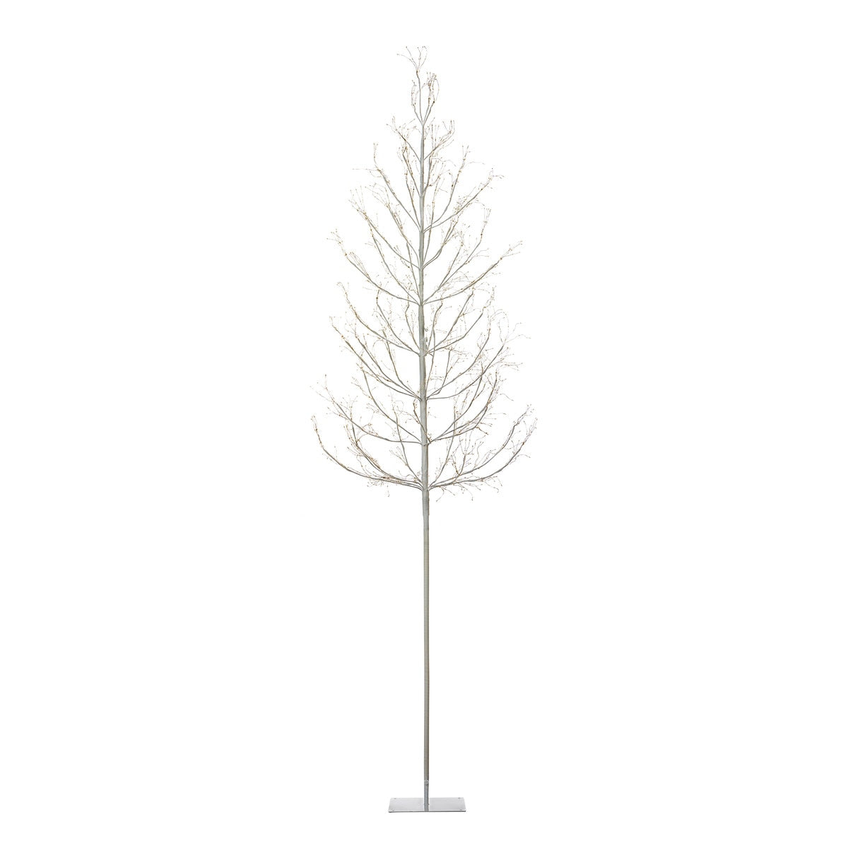 Winter White Adjustable Height LED Lighted Tree 7-8'