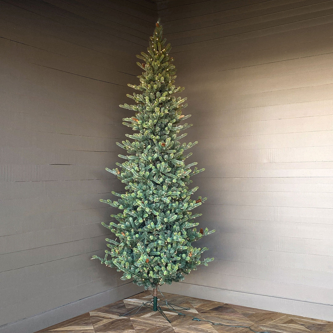 Park Hill Blue Spruce Slim Christmas Tree, 12'