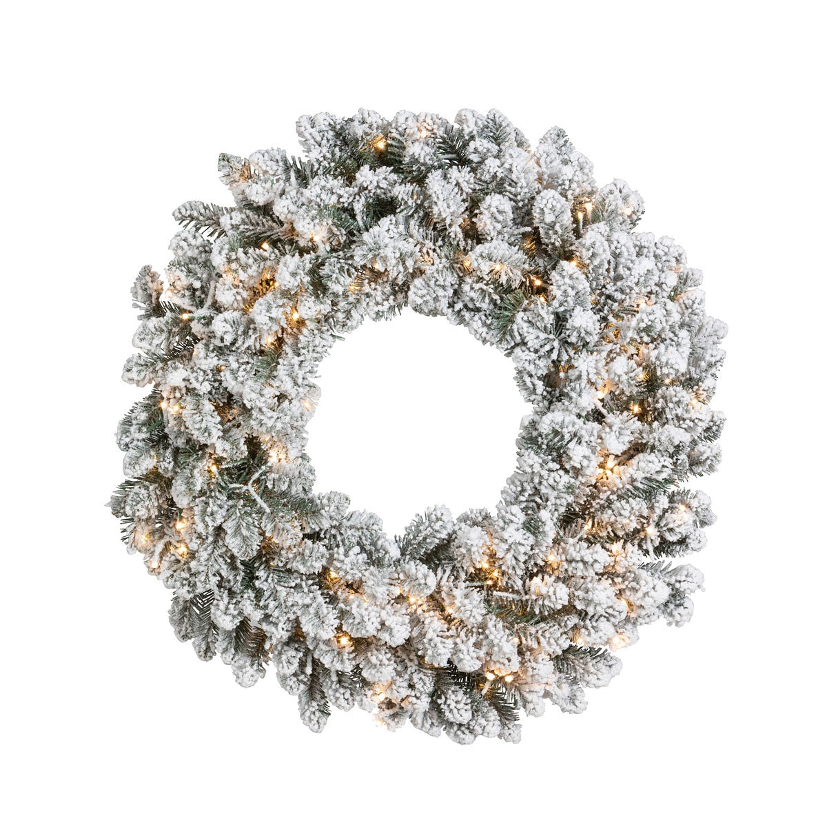 Snowy Alpine Wreath, 30"