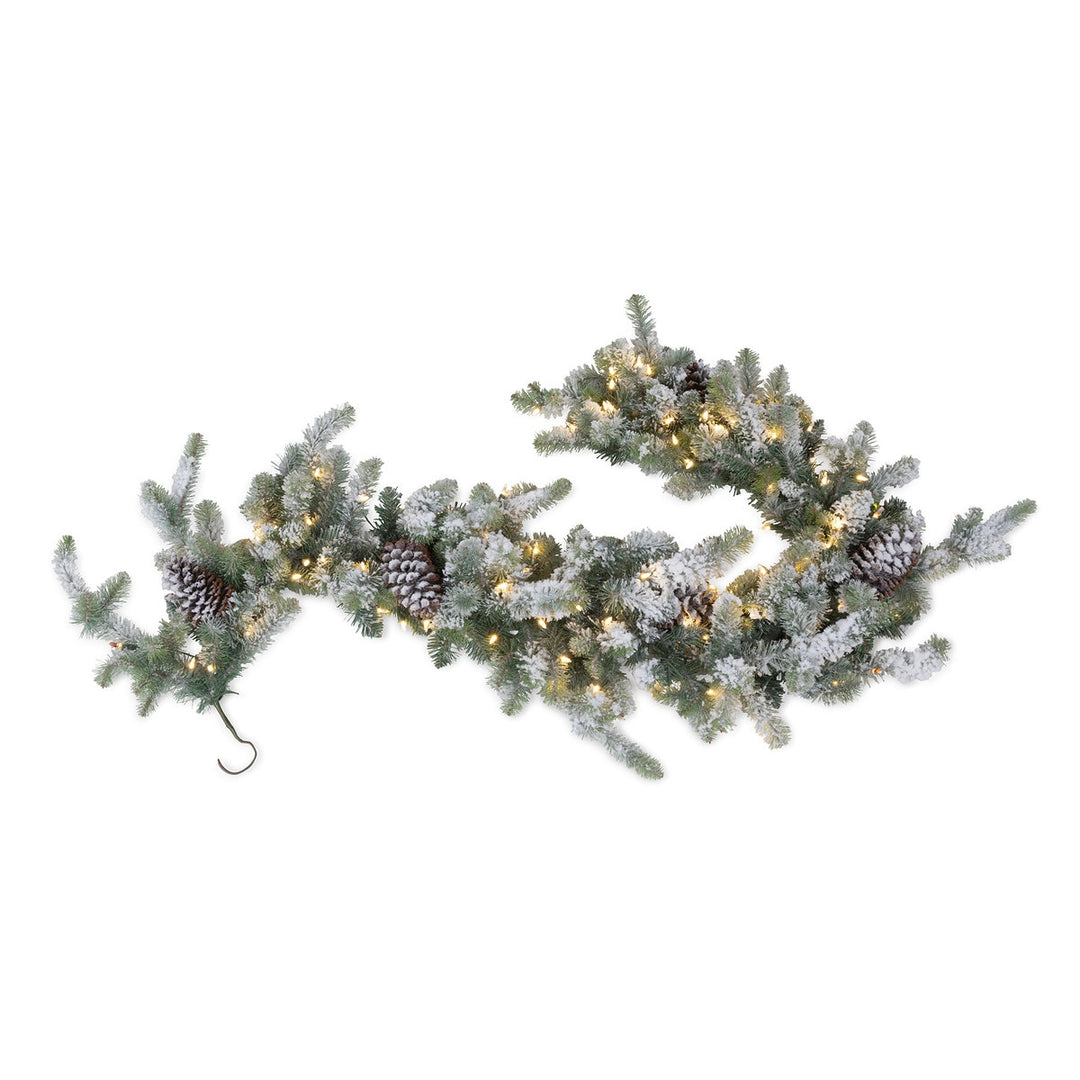 Blue Spruce Garland LED with Snow, 6'