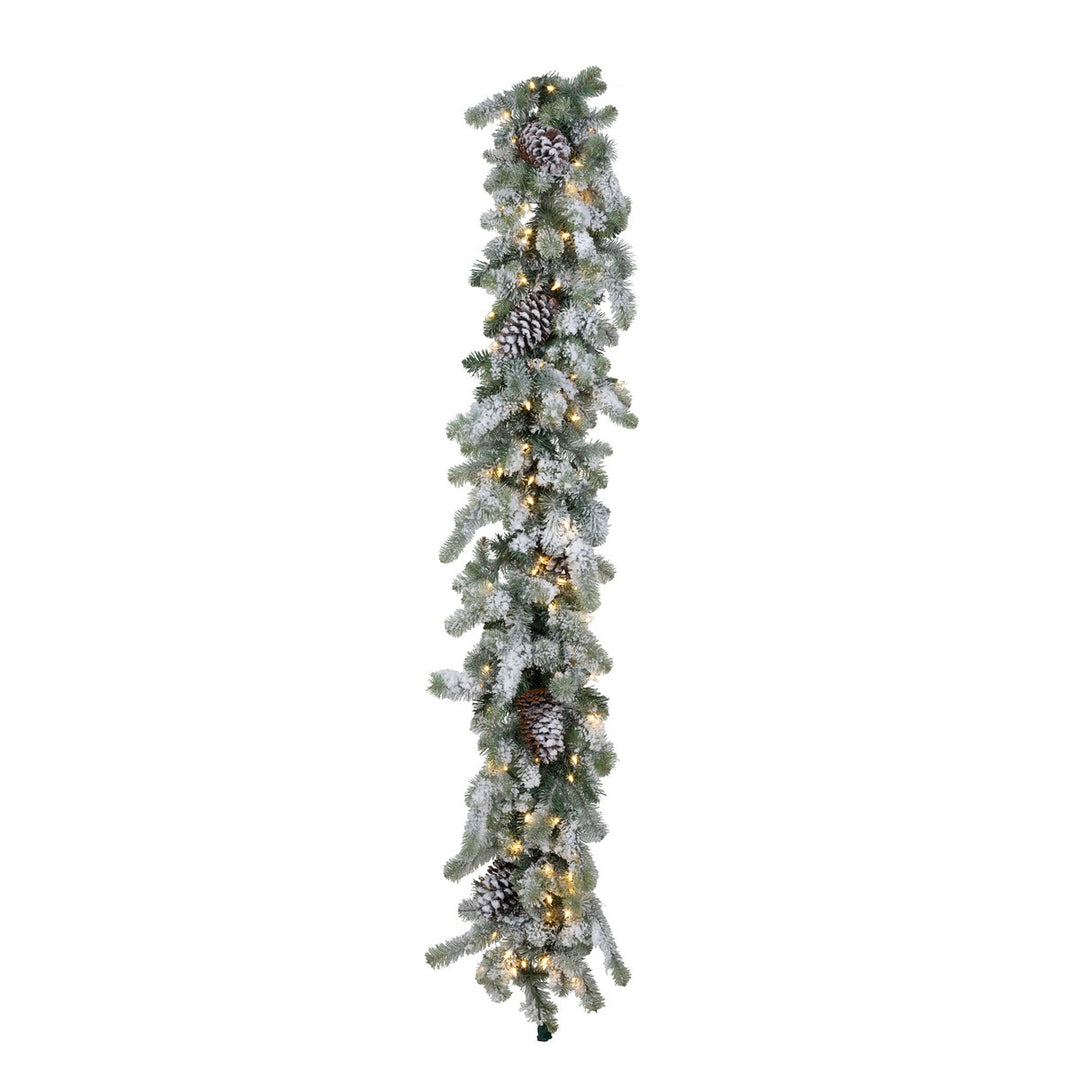 Blue Spruce Garland LED with Snow, 6'