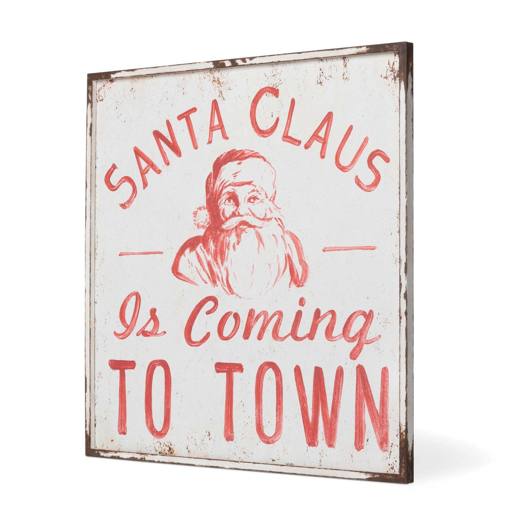 Santa Claus Square Iron Plaque