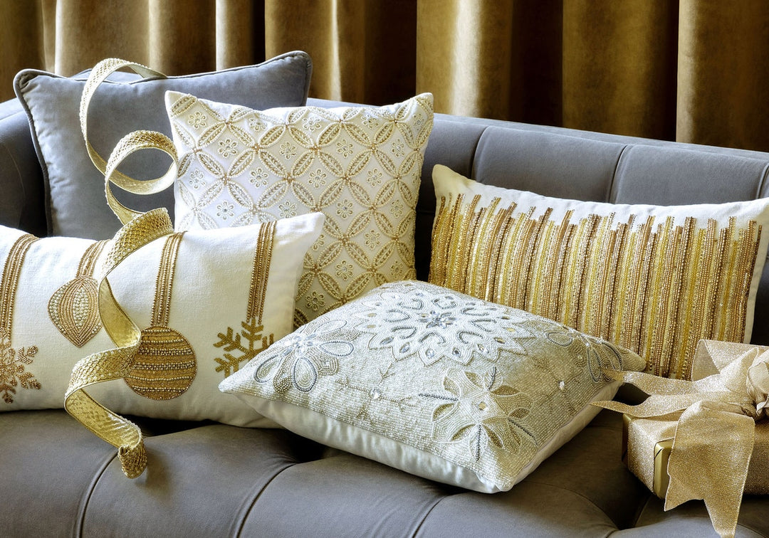 Golden Splendor Velvet Pillow